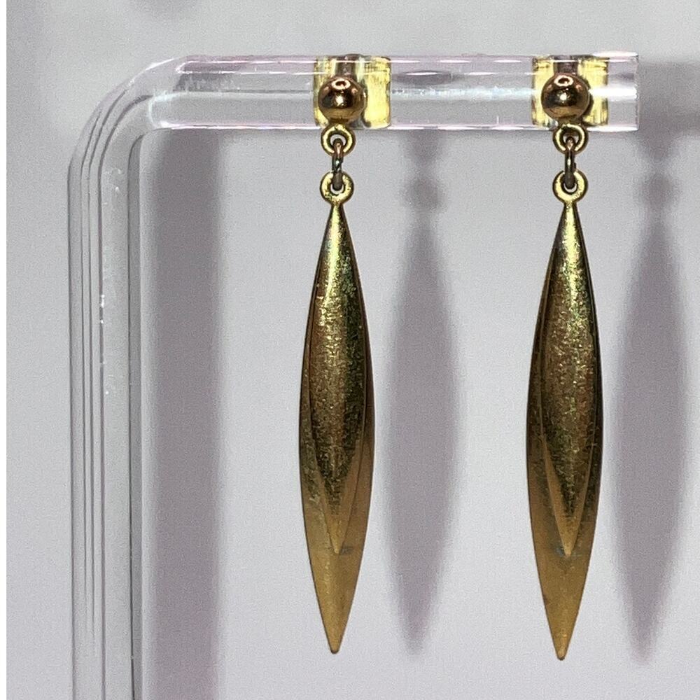 Vintage Bronze 2 Tier Drop 1.5" Earrings!